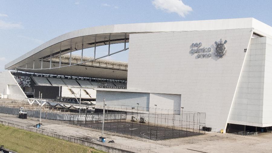 Fachada da Neo Química Arena em Itaquera