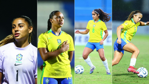 Jogadoras do Corinthians Feminino em campo.