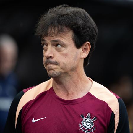 Fernando Diniz orientando jogadores do Corinthians em campo.