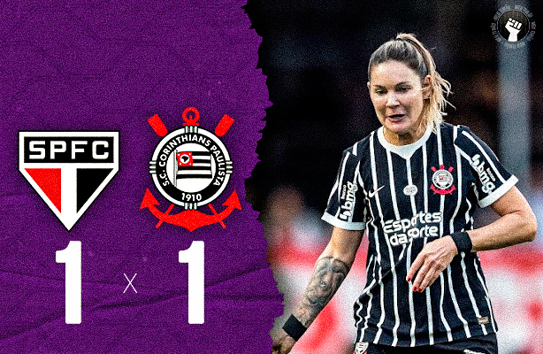 Jogadoras do Corinthians em campo durante a final do Brasileirão Feminino 2026 no Morumbis.