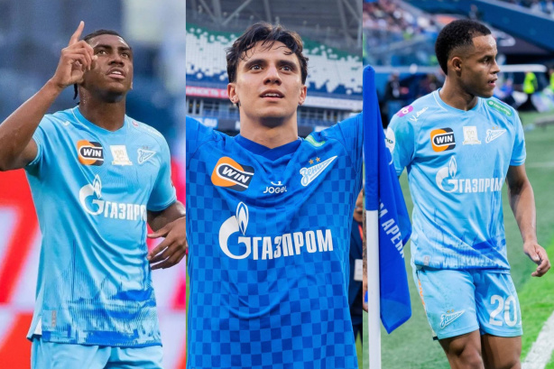 Jogadores formados na base do Corinthians em ação pelo Zenit