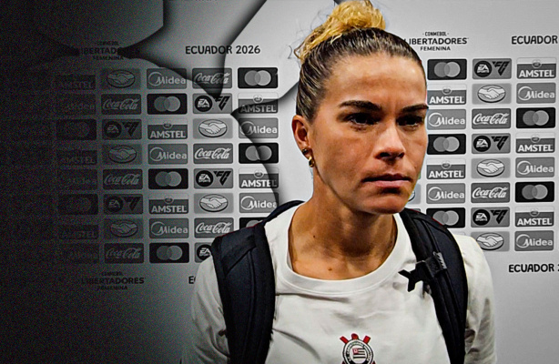 Tamires concede entrevista em zona mista após partida do Corinthians Feminino na Libertadores